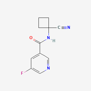 molecular formula C11H10FN3O B2955292 N-(1-cyanocyclobutyl)-5-fluoropyridine-3-carboxamide CAS No. 2093731-69-0