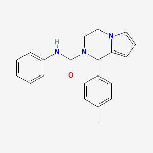 molecular formula C21H21N3O B2955295 N-phenyl-1-(p-tolyl)-3,4-dihydropyrrolo[1,2-a]pyrazine-2(1H)-carboxamide CAS No. 900002-95-1