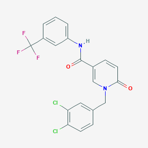 1-[(3,4-dichlorophenyl)methyl]-6-oxo-N-[3-(trifluoromethyl)phenyl]pyridine-3-carboxamide