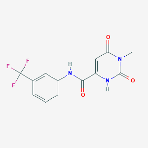 molecular formula C13H10F3N3O3 B2955316 6-羟基-1-甲基-2-氧代-N-[3-(三氟甲基)苯基]-1,2-二氢-4-嘧啶甲酰胺 CAS No. 861208-47-1