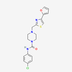 molecular formula C19H19ClN4O2S B2955324 N-(4-chlorophenyl)-4-((4-(furan-2-yl)thiazol-2-yl)methyl)piperazine-1-carboxamide CAS No. 1171096-21-1