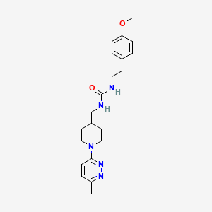 molecular formula C21H29N5O2 B2955343 1-(4-甲氧基苯乙基)-3-((1-(6-甲基吡啶并-3-基)哌啶-4-基)甲基)脲 CAS No. 1797592-54-1