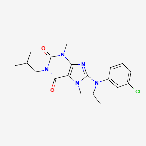 8-(3-chlorophenyl)-3-isobutyl-1,7-dimethyl-1H-imidazo[2,1-f]purine-2,4(3H,8H)-dione