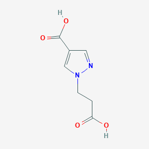 molecular formula C7H8N2O4 B2955348 1-(2-carboxyethyl)-1H-pyrazole-4-carboxylic acid CAS No. 1052624-90-4