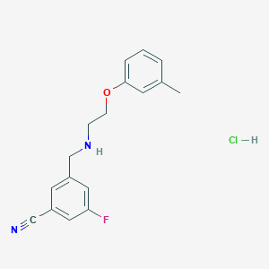 3-Fluoro-5-[[2-(3-methylphenoxy)ethylamino]methyl]benzonitrile;hydrochloride