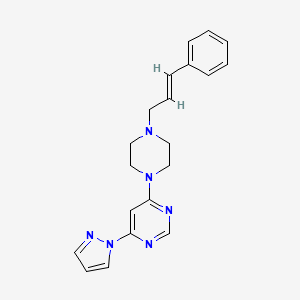 4-[4-[(E)-3-Phenylprop-2-enyl]piperazin-1-yl]-6-pyrazol-1-ylpyrimidine