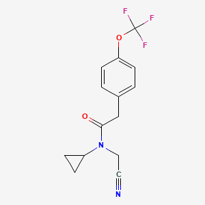 N-(cyanomethyl)-N-cyclopropyl-2-[4-(trifluoromethoxy)phenyl]acetamide