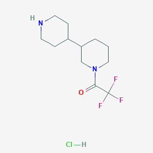 2,2,2-Trifluoro-1-[3-(piperidin-4-yl)piperidin-1-yl]ethan-1-one hydrochloride