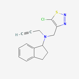 N-[(5-chloro-1,2,3-thiadiazol-4-yl)methyl]-N-(prop-2-yn-1-yl)-2,3-dihydro-1H-inden-1-amine