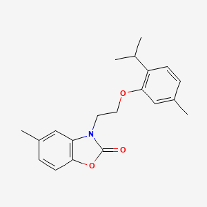 molecular formula C20H23NO3 B2955367 3-(2-(2-isopropyl-5-methylphenoxy)ethyl)-5-methylbenzo[d]oxazol-2(3H)-one CAS No. 638142-16-2