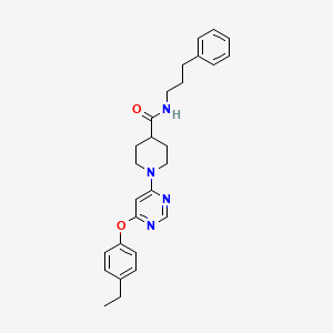 1-[6-(4-ethylphenoxy)pyrimidin-4-yl]-N-(3-phenylpropyl)piperidine-4-carboxamide
