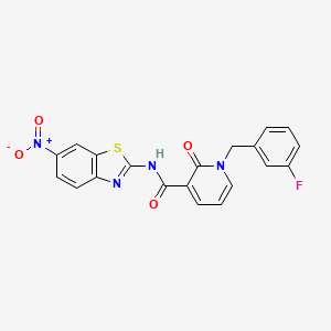 1-(3-fluorobenzyl)-N-(6-nitrobenzo[d]thiazol-2-yl)-2-oxo-1,2-dihydropyridine-3-carboxamide