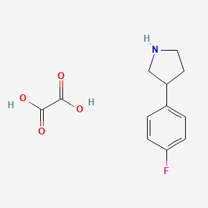 molecular formula C12H14FNO4 B2955373 3-(4-Fluorophenyl)pyrrolidine oxalate CAS No. 1198416-84-0