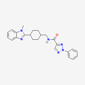 N-((4-(1-methyl-1H-benzo[d]imidazol-2-yl)cyclohexyl)methyl)-2-phenyl-2H-1,2,3-triazole-4-carboxamide
