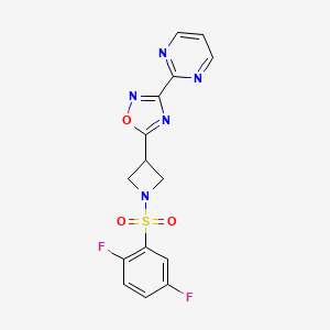 5-(1-((2,5-Difluorophenyl)sulfonyl)azetidin-3-yl)-3-(pyrimidin-2-yl)-1,2,4-oxadiazole