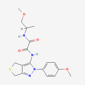 N1-(2-(4-methoxyphenyl)-4,6-dihydro-2H-thieno[3,4-c]pyrazol-3-yl)-N2-(1-methoxypropan-2-yl)oxalamide