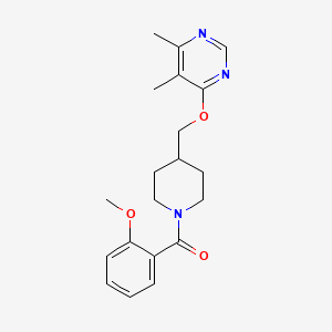 (4-(((5,6-Dimethylpyrimidin-4-yl)oxy)methyl)piperidin-1-yl)(2-methoxyphenyl)methanone