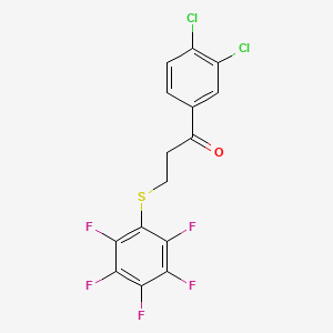 1-(3,4-Dichlorophenyl)-3-[(2,3,4,5,6-pentafluorophenyl)sulfanyl]-1-propanone