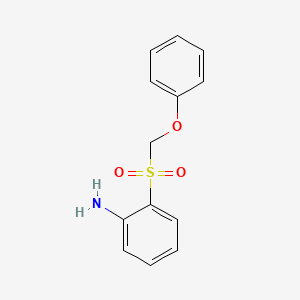 molecular formula C13H13NO3S B2955399 2-((Phenoxymethyl)sulfonyl)aniline CAS No. 2199871-36-6; 51765-51-6