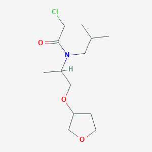 2-Chloro-N-(2-methylpropyl)-N-[1-(oxolan-3-yloxy)propan-2-yl]acetamide