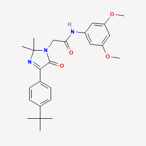 molecular formula C25H31N3O4 B2955408 2-[4-(4-tert-butylphenyl)-2,2-dimethyl-5-oxo-2,5-dihydro-1H-imidazol-1-yl]-N-(3,5-dimethoxyphenyl)acetamide CAS No. 866845-41-2