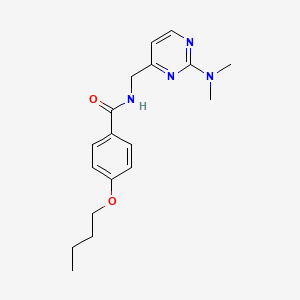 molecular formula C18H24N4O2 B2955410 4-丁氧基-N-((2-(二甲氨基)嘧啶-4-基)甲基)苯甲酰胺 CAS No. 1797973-92-2