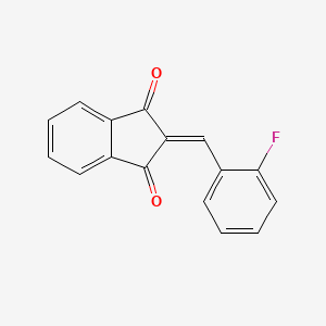 molecular formula C16H9FO2 B2955413 2-[(2-氟苯基)亚甲基]-1H-茚满-1,3(2H)-二酮 CAS No. 19371-91-6