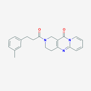molecular formula C21H21N3O2 B2955414 2-(3-(m-tolyl)propanoyl)-3,4-dihydro-1H-dipyrido[1,2-a:4',3'-d]pyrimidin-11(2H)-one CAS No. 1904369-16-9