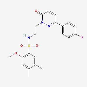 N-(2-(3-(4-fluorophenyl)-6-oxopyridazin-1(6H)-yl)ethyl)-2-methoxy-4,5-dimethylbenzenesulfonamide