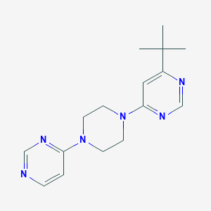 molecular formula C16H22N6 B2955430 4-Tert-butyl-6-(4-pyrimidin-4-ylpiperazin-1-yl)pyrimidine CAS No. 2380096-60-4