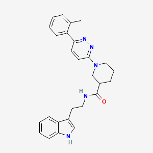 N-(2-(1H-indol-3-yl)ethyl)-1-(6-(o-tolyl)pyridazin-3-yl)piperidine-3-carboxamide