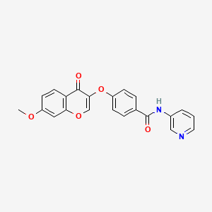 4-((7-methoxy-4-oxo-4H-chromen-3-yl)oxy)-N-(pyridin-3-yl)benzamide