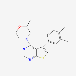 molecular formula C20H23N3OS B2955439 4-(5-(3,4-Dimethylphenyl)thieno[2,3-d]pyrimidin-4-yl)-2,6-dimethylmorpholine CAS No. 690643-71-1