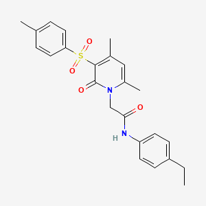 2-(4,6-dimethyl-2-oxo-3-tosylpyridin-1(2H)-yl)-N-(4-ethylphenyl)acetamide