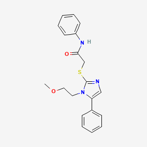 2-((1-(2-methoxyethyl)-5-phenyl-1H-imidazol-2-yl)thio)-N-phenylacetamide
