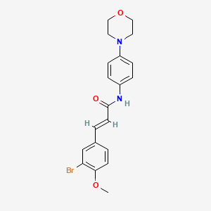 molecular formula C20H21BrN2O3 B2955449 (E)-3-(3-bromo-4-methoxyphenyl)-N-(4-morpholinophenyl)acrylamide CAS No. 302574-55-6