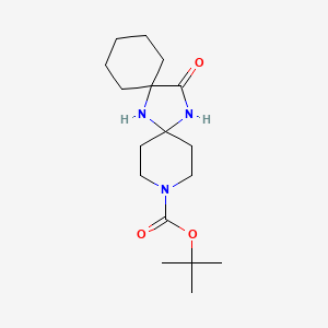 molecular formula C17H29N3O3 B2955454 14-氧代-3,7,15-三氮杂螺[5.1.5.2]十五烷-3-羧酸叔丁酯 CAS No. 946384-69-6