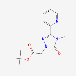 tert-butyl 2-(4-methyl-5-oxo-3-(pyridin-2-yl)-4,5-dihydro-1H-1,2,4-triazol-1-yl)acetate