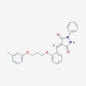 4-{2-[3-(3-Methylphenoxy)propoxy]benzylidene}-1-phenyl-3,5-pyrazolidinedione