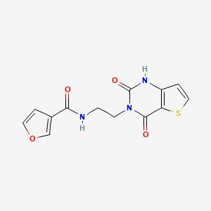 molecular formula C13H11N3O4S B2955463 N-(2-(2,4-二氧代-1,2-二氢噻吩并[3,2-d]嘧啶-3(4H)-基)乙基)呋喃-3-甲酰胺 CAS No. 2034603-41-1