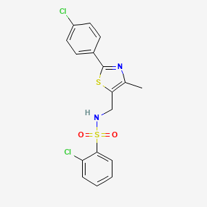 2-chloro-N-{[2-(4-chlorophenyl)-4-methyl-1,3-thiazol-5-yl]methyl}benzenesulfonamide