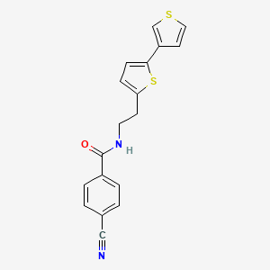 N-(2-{[2,3'-bithiophene]-5-yl}ethyl)-4-cyanobenzamide