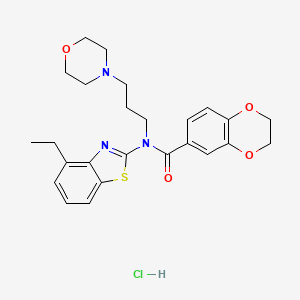 N-(4-ethylbenzo[d]thiazol-2-yl)-N-(3-morpholinopropyl)-2,3-dihydrobenzo[b][1,4]dioxine-6-carboxamide hydrochloride