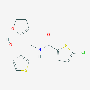 molecular formula C15H12ClNO3S2 B2955476 5-chloro-N-(2-(furan-2-yl)-2-hydroxy-2-(thiophen-3-yl)ethyl)thiophene-2-carboxamide CAS No. 2034330-63-5