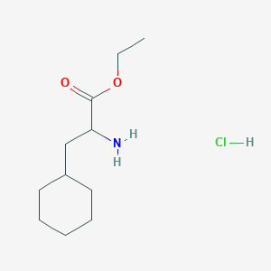 molecular formula C11H22ClNO2 B2955485 Ethyl 2-amino-3-cyclohexylpropanoate hydrochloride CAS No. 856571-03-4