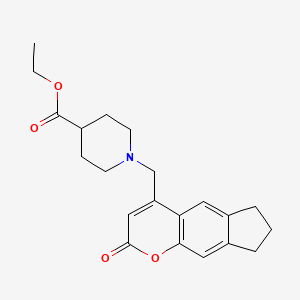 ethyl 1-[(2-oxo-7,8-dihydro-6H-cyclopenta[g]chromen-4-yl)methyl]piperidine-4-carboxylate