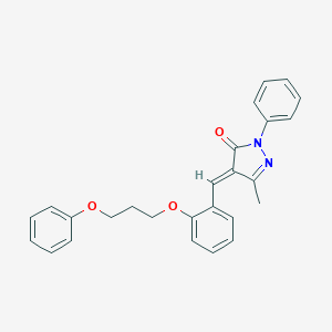 molecular formula C26H24N2O3 B295549 5-methyl-4-[2-(3-phenoxypropoxy)benzylidene]-2-phenyl-2,4-dihydro-3H-pyrazol-3-one 