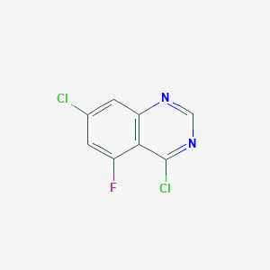 molecular formula C8H3Cl2FN2 B2955490 4,7-Dichloro-5-fluoroquinazoline CAS No. 2126177-60-2