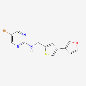 5-Bromo-N-[[4-(furan-3-yl)thiophen-2-yl]methyl]pyrimidin-2-amine