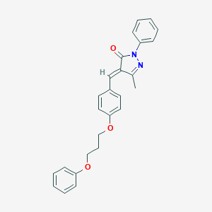 molecular formula C26H24N2O3 B295550 5-methyl-4-[4-(3-phenoxypropoxy)benzylidene]-2-phenyl-2,4-dihydro-3H-pyrazol-3-one 